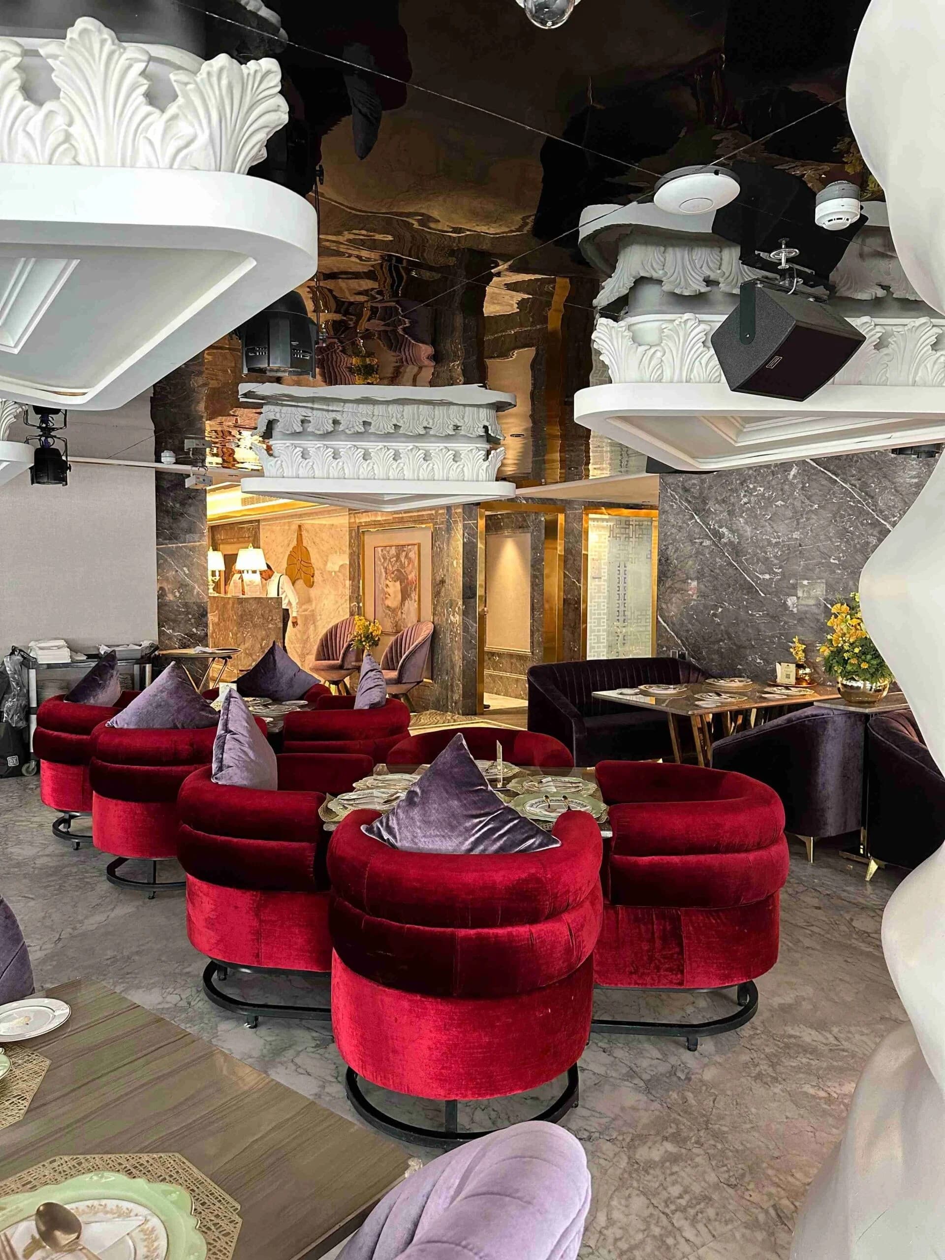 Restaurant interior with elegant dining atmosphere